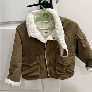 Kids Brown Sherpa-Lined Jacket
